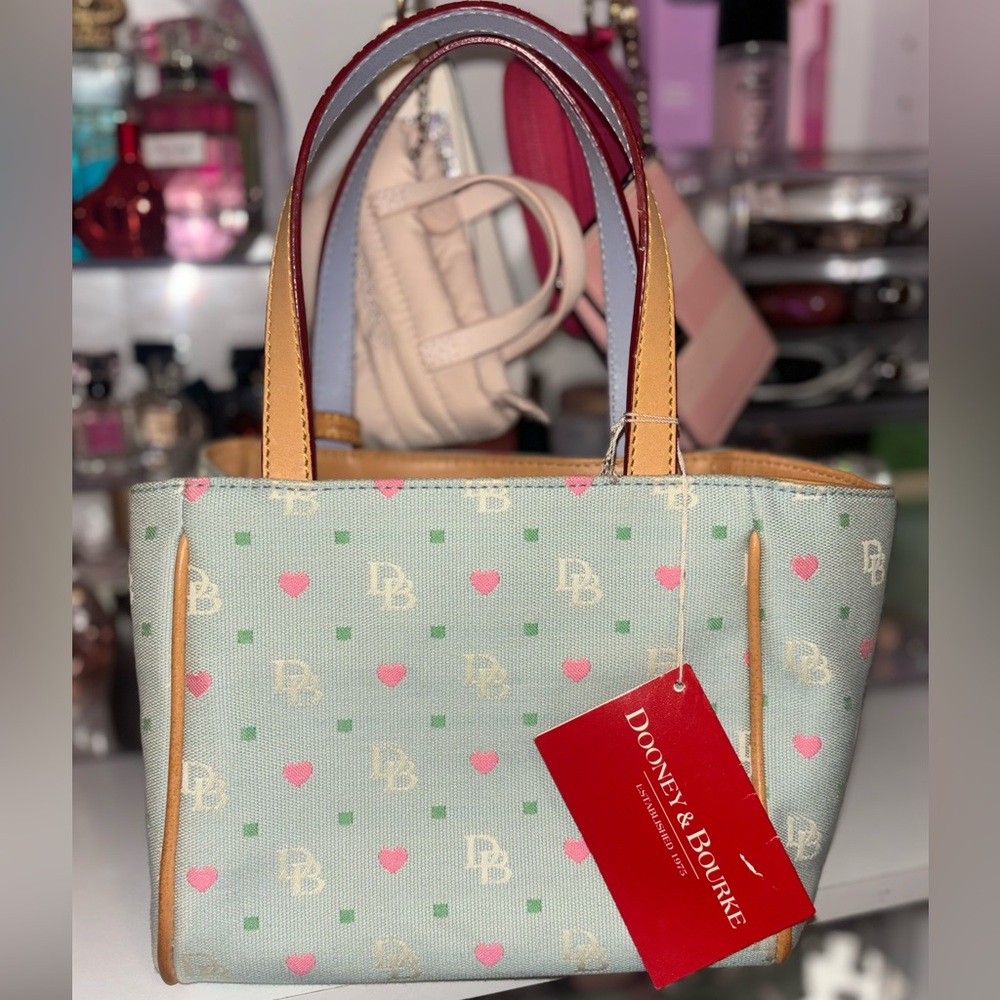 Dooney & Bourke hearts mini tote bag - Picture 3 of 5
